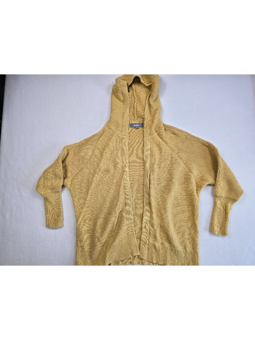 Marled Reunited Medium Womens Yellow Hooded Cardigan